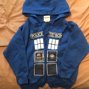 Boys Dr. Who Tardis hoodie sweatshirt